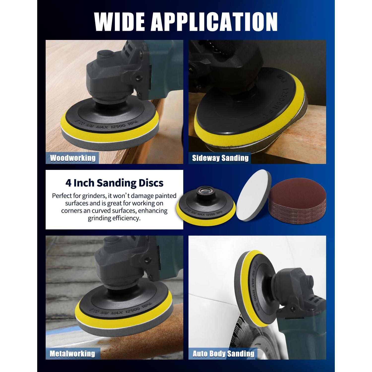 123 Discos de Lijado 4" Elechiakan para Amoladora Angular