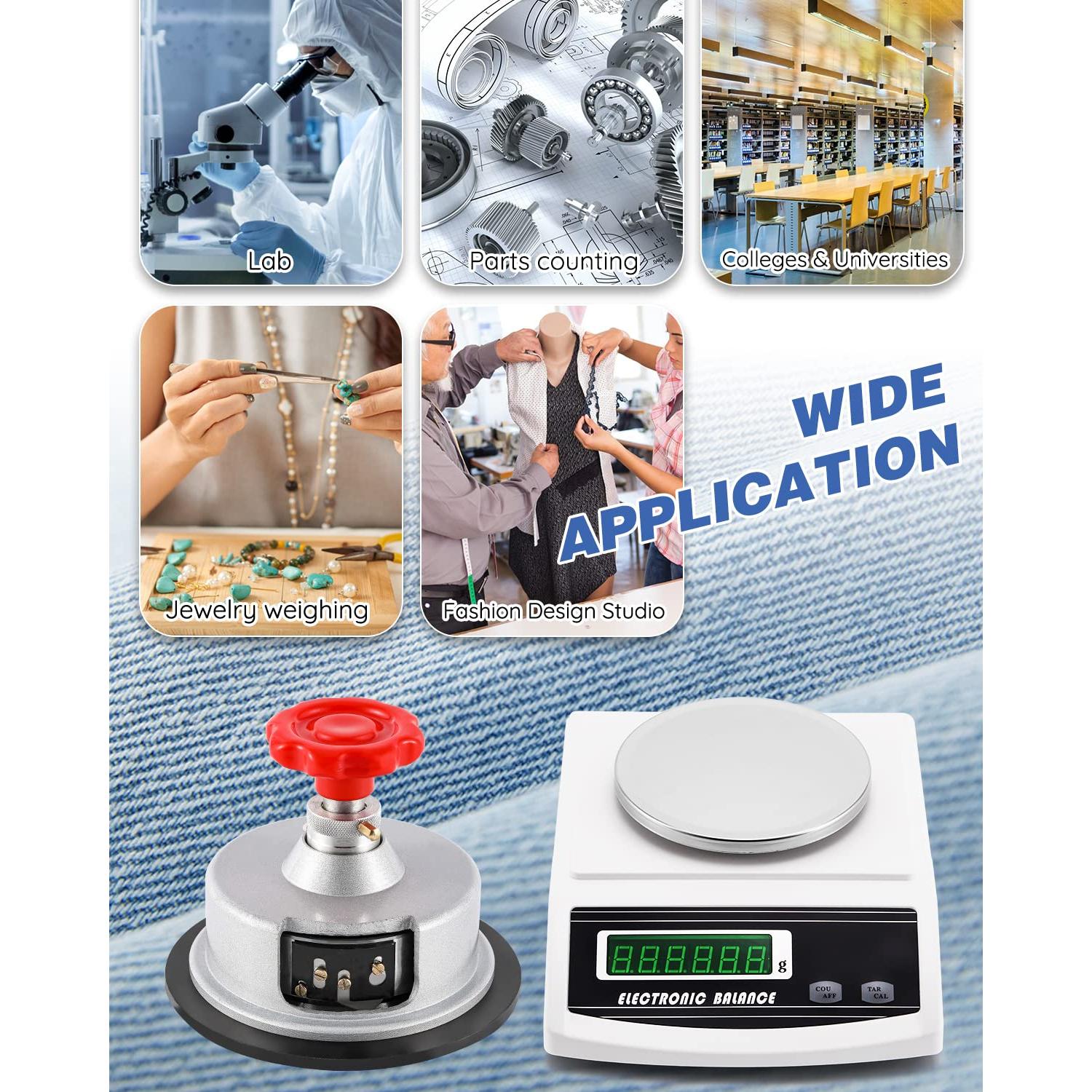 Balanza Electrónica de Peso de Tela NEWTRY 600g/0.01g con Muestreador