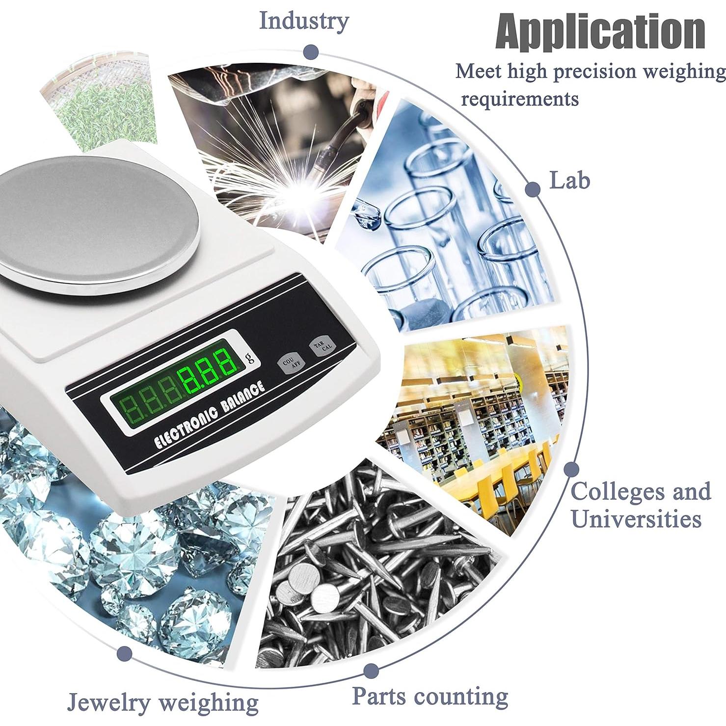 Balanza Electrónica de Peso de Tela NEWTRY 600g/0.01g con Muestreador