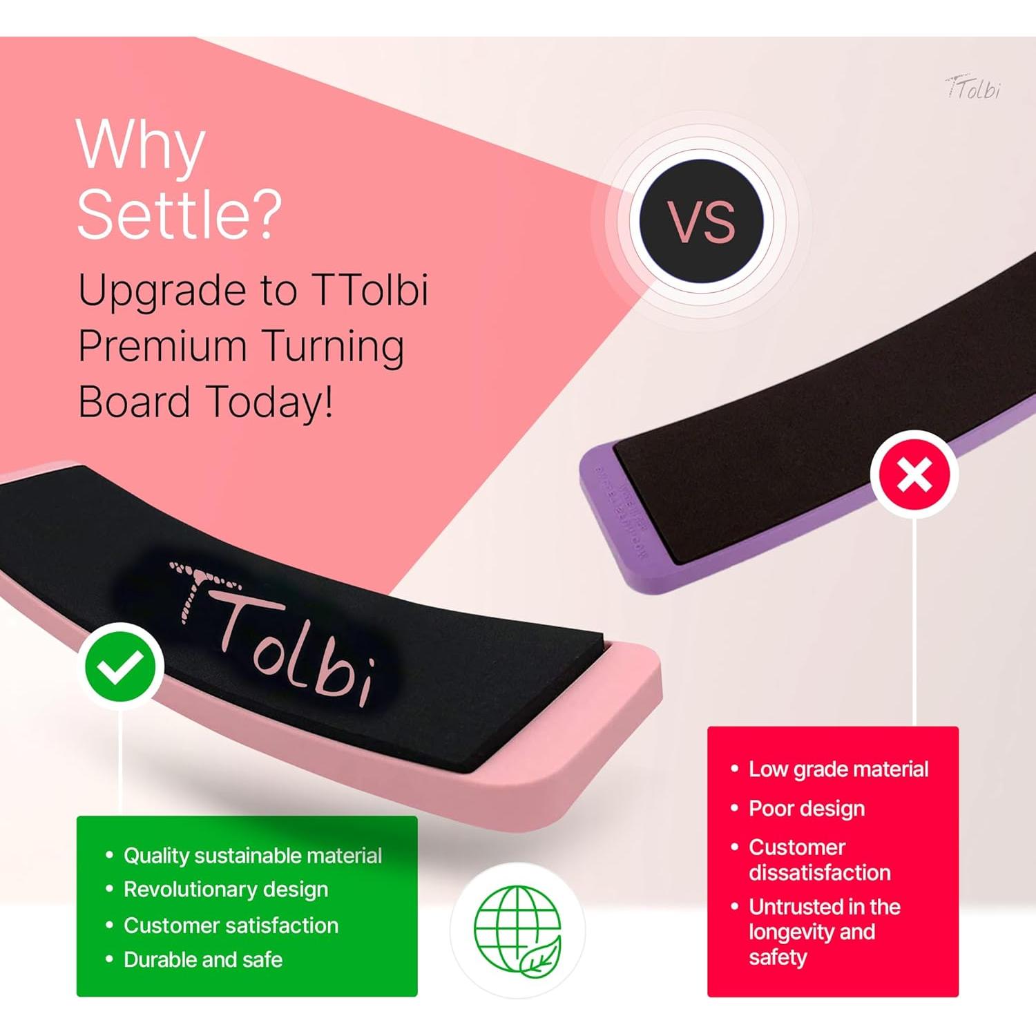 Tablero de Giro TTolbi Rosa - Entrenador de Danza y Patinaje