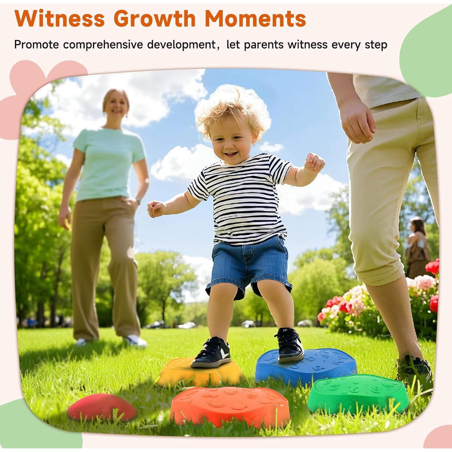 Piedras de Paso Antideslizantes Astrell - 5 Piezas para Niños