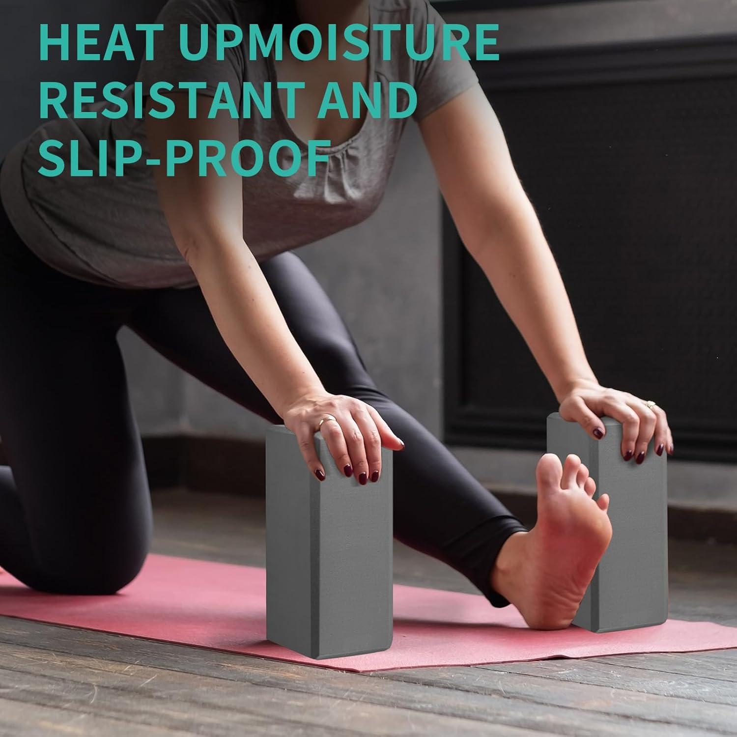 Bloques de Yoga H.J. Immbir 2 Pack Antideslizantes 23x15x8cm