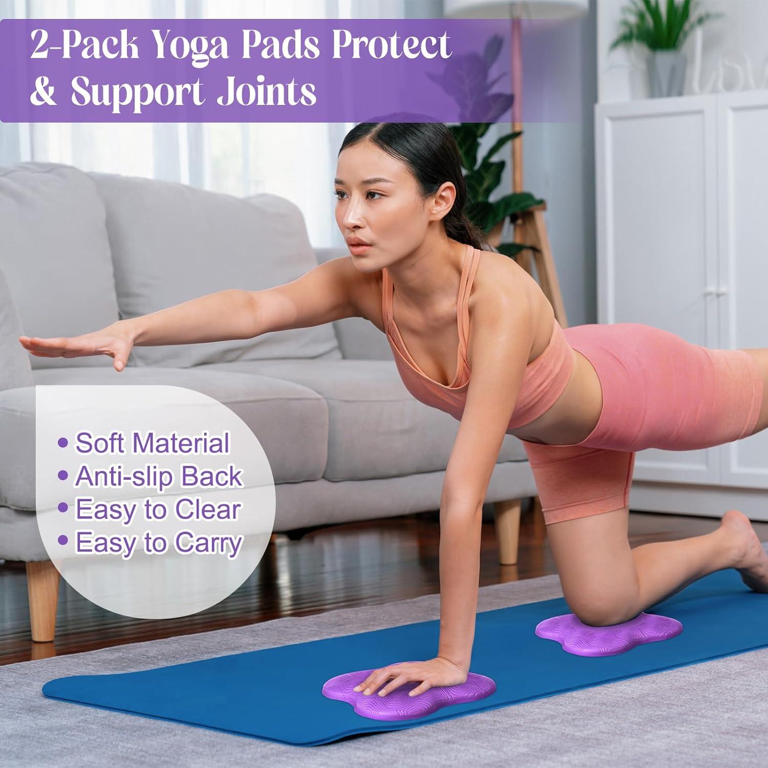Kit de Yoga 5 Piezas RoundFunny: Bloques, Almohadillas y Correa