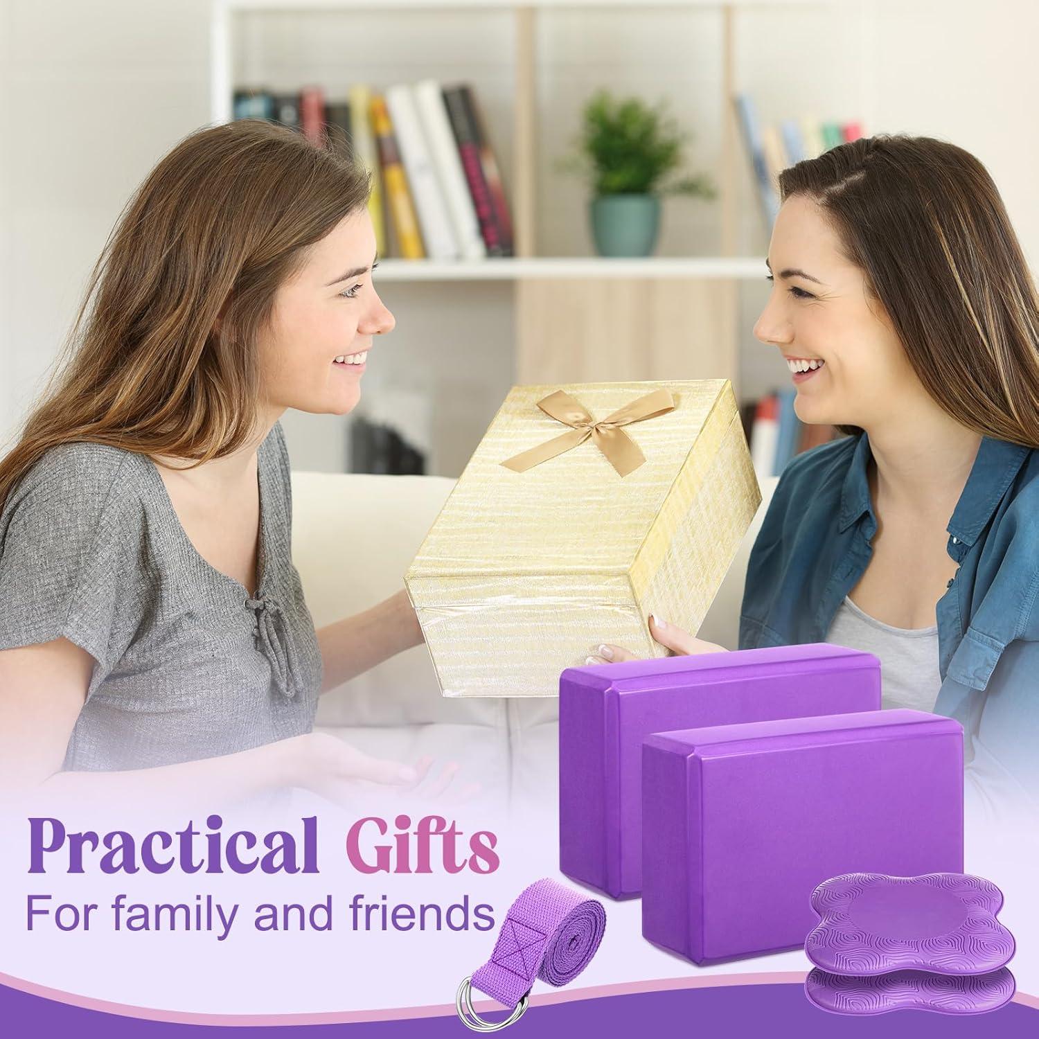 Kit de Yoga 5 Piezas RoundFunny: Bloques, Almohadillas y Correa