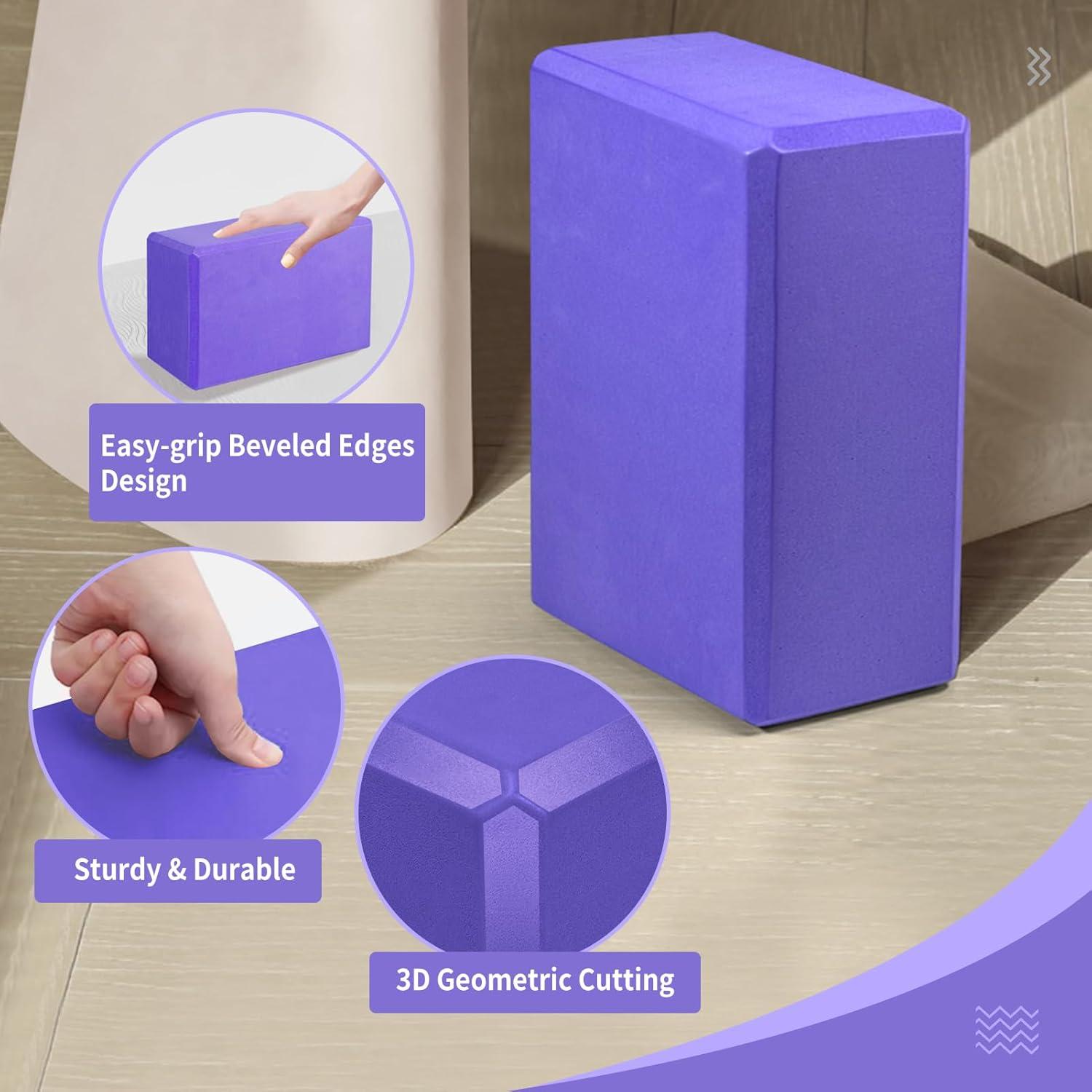 Bloques de Yoga Corsiampoo 2 Pack EVA Antideslizantes 22.86x15.24 cm