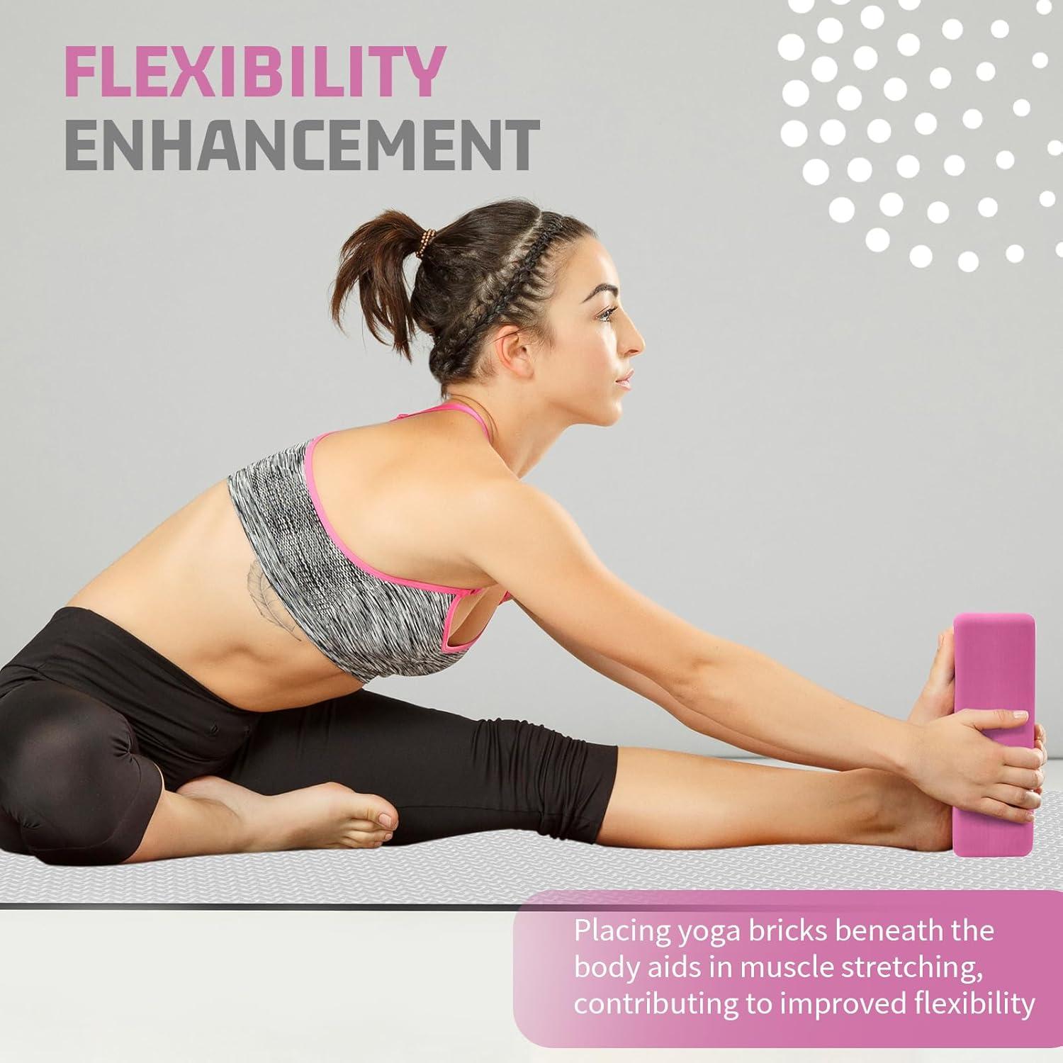 Juego de 2 Bloques de Yoga EVA Antideslizantes Biguphate