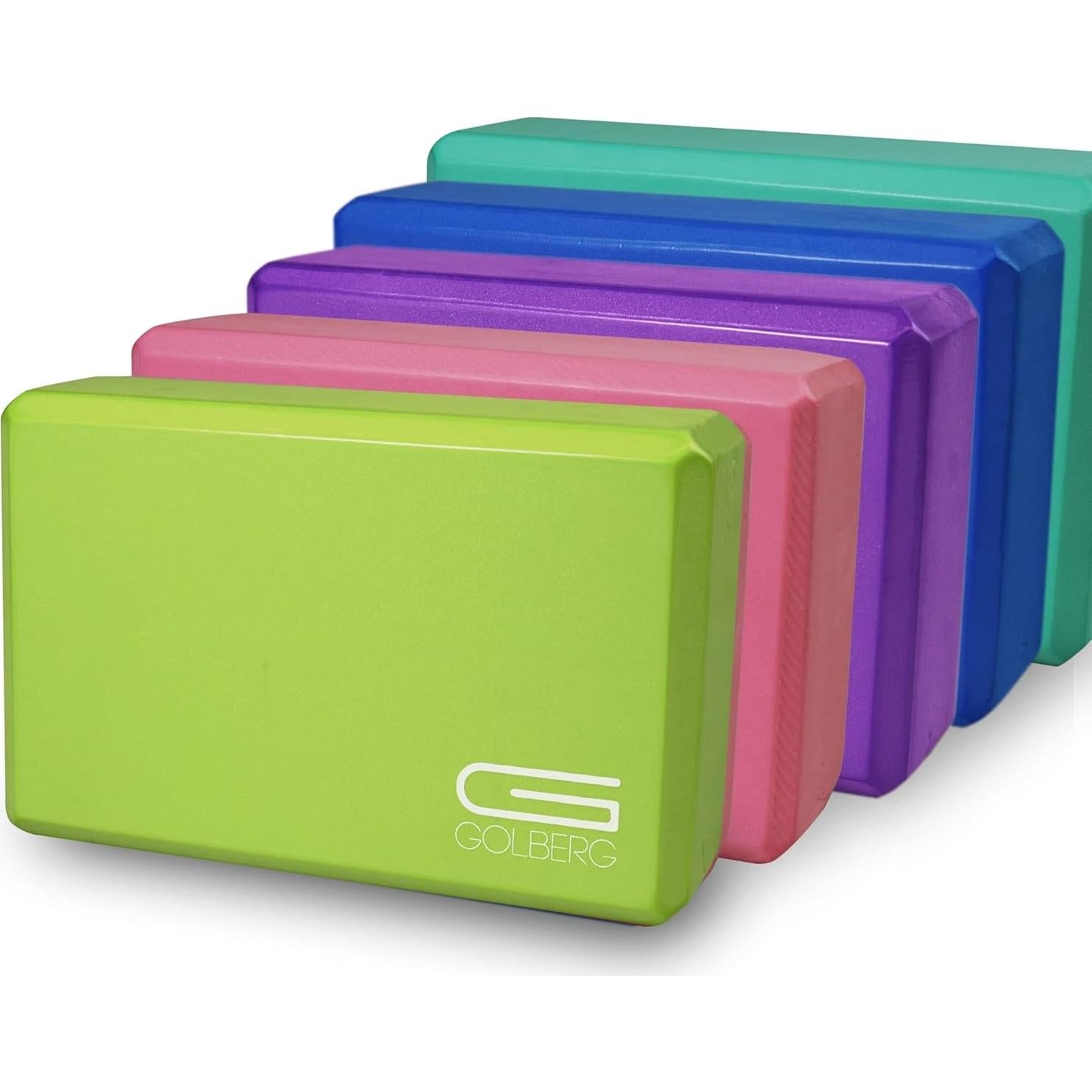 Bloque de Yoga de Espuma GOLBERG G - Antideslizante Azul 22.23x14.61cm