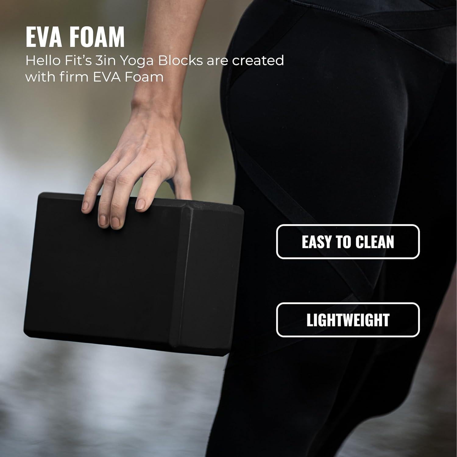 Bloques de Yoga Hello Fit 20 Piezas Espuma EVA 7.62 cm