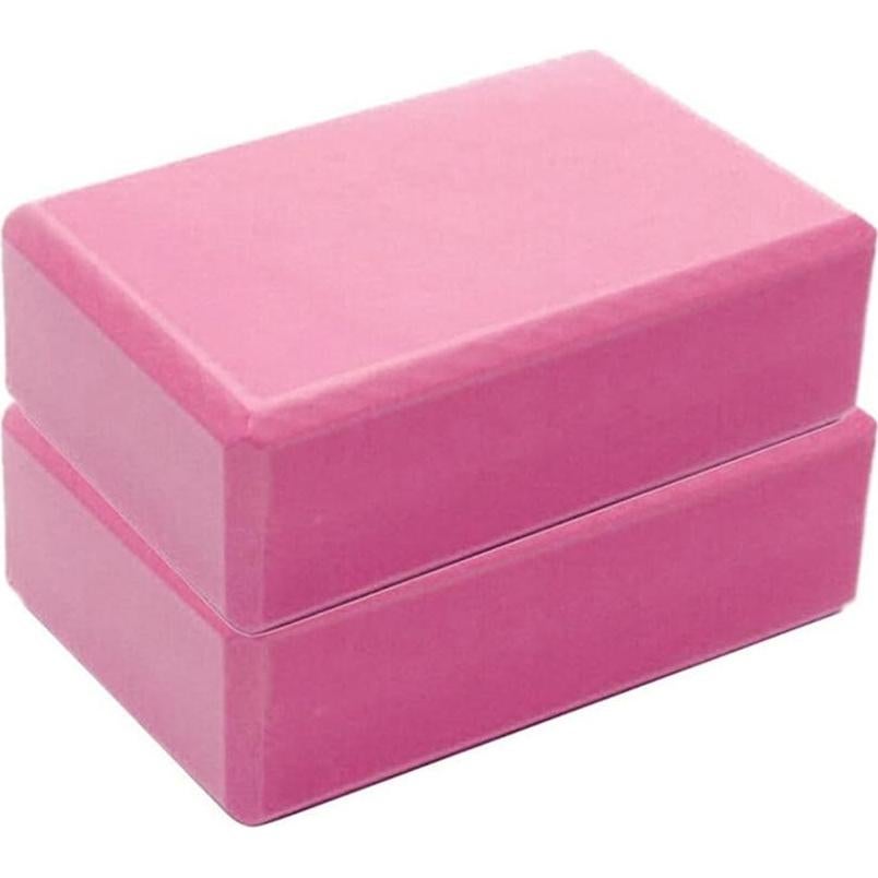 Yoga Block (Set of 2) - EVA Foam Block Soft Surface Foam Bolster Pillow Cushion Exercise Gym Training Pilates Meditation