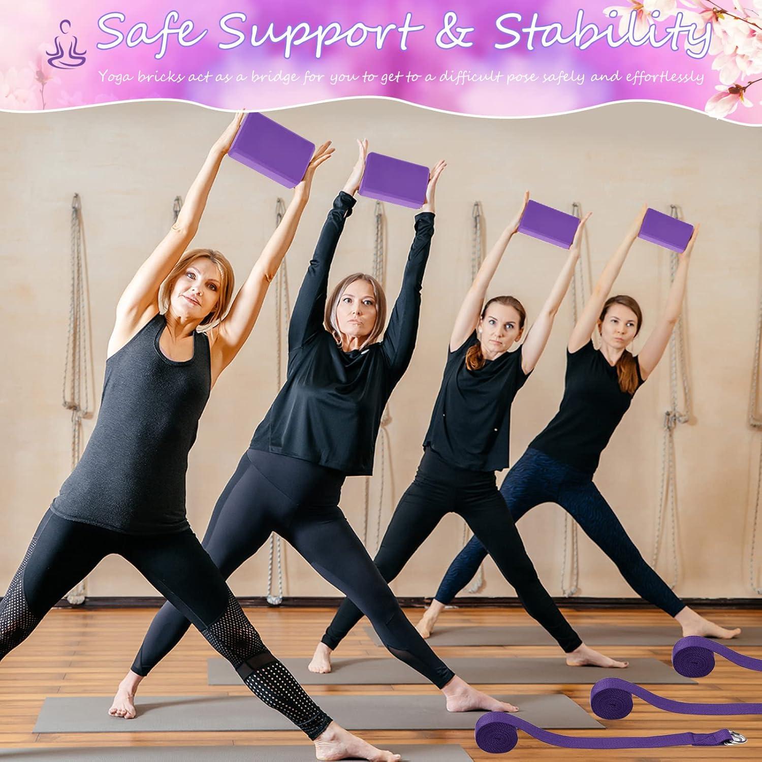 Set de Yoga Wettarn 30 Piezas Bloques y Correas Antideslizantes