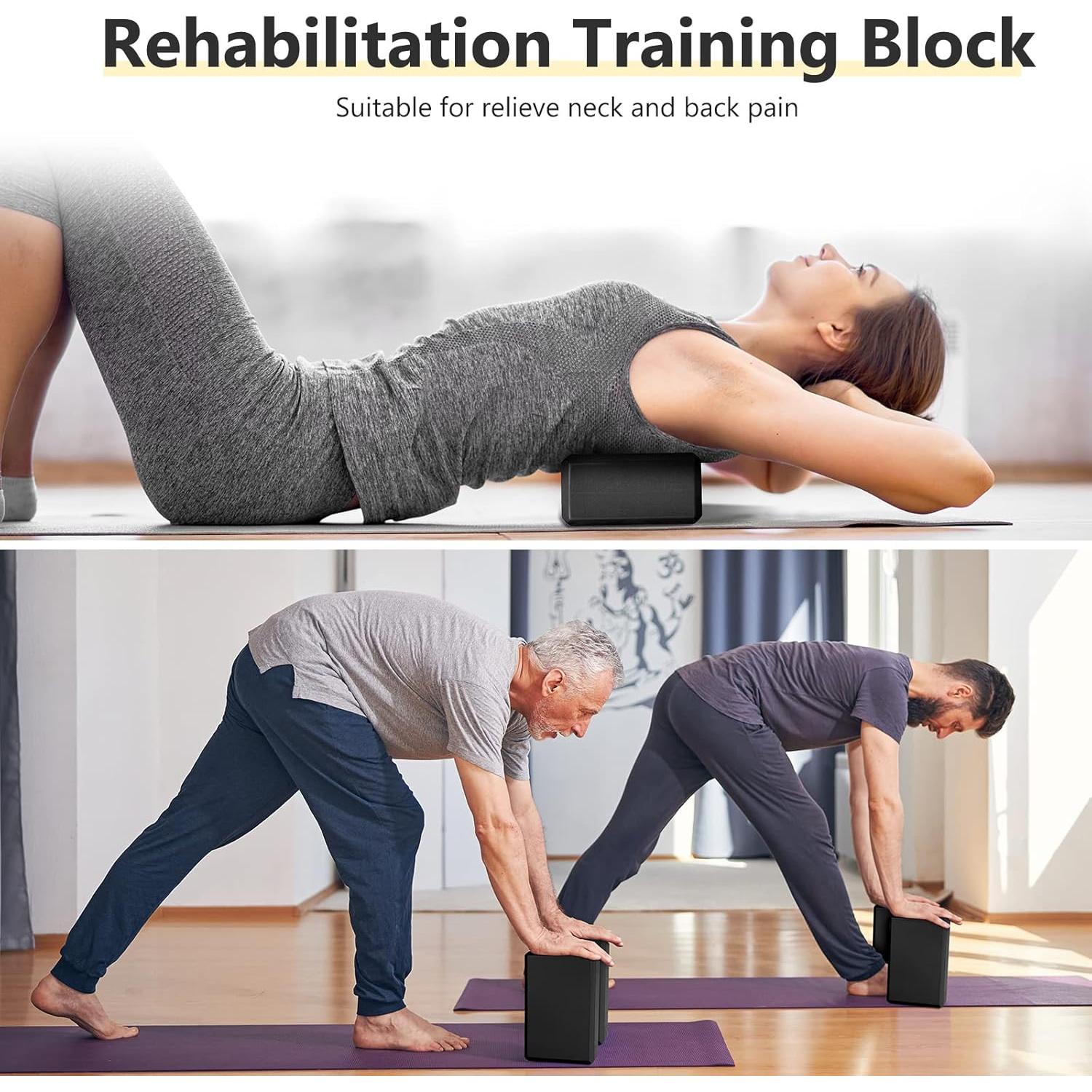 30 Bloques de Yoga Lenwen Espuma EVA Antideslizante 23x15x7.6cm