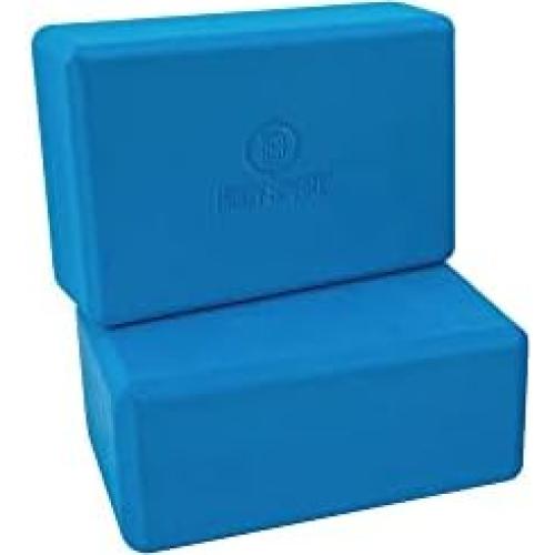 Bloque de Yoga Body Sport Alta Densidad Paquete de 2 Azul 10.16 cm