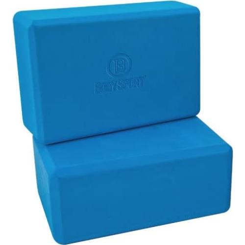 Bloque de Yoga Body Sport Alta Densidad Paquete de 2 Azul 10.16 cm