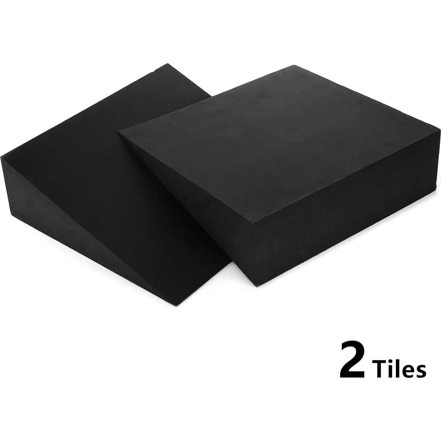 Cuñas de Espuma para Yoga DEAYOU 2 Piezas 33 cm EVA Negro