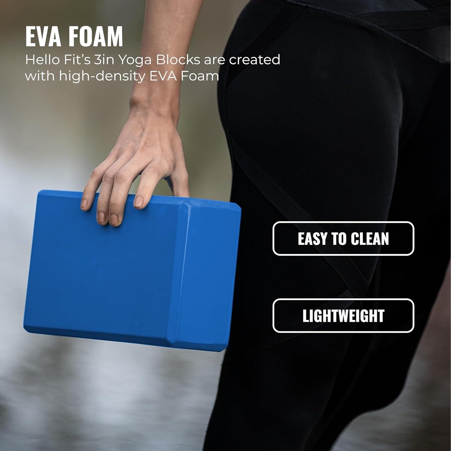 Bloques de Yoga Hello Fit 10 Piezas Espuma EVA 7.62 cm