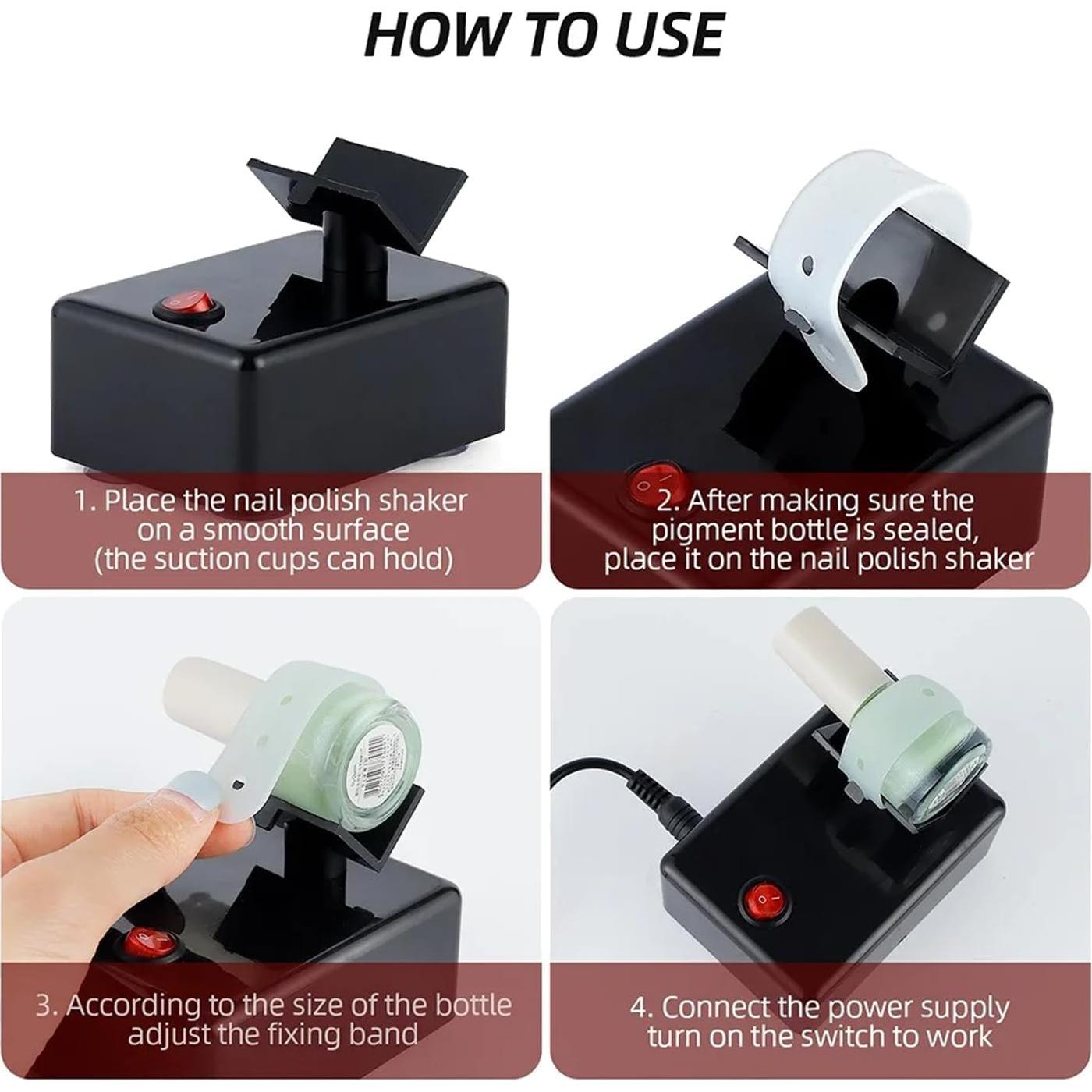 Mezcladora de Pintura para Uñas HUBEST 3200 RPM Negro