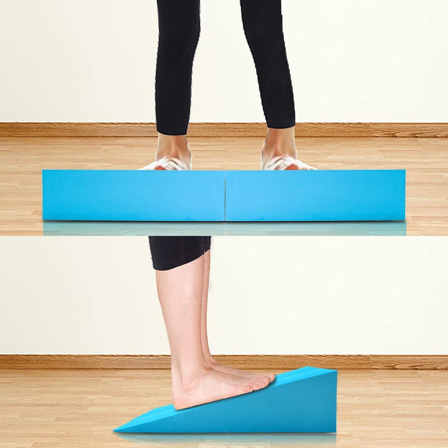 Cuñas de Espuma para Yoga DEAYOU 2 Piezas 33 cm Azul
