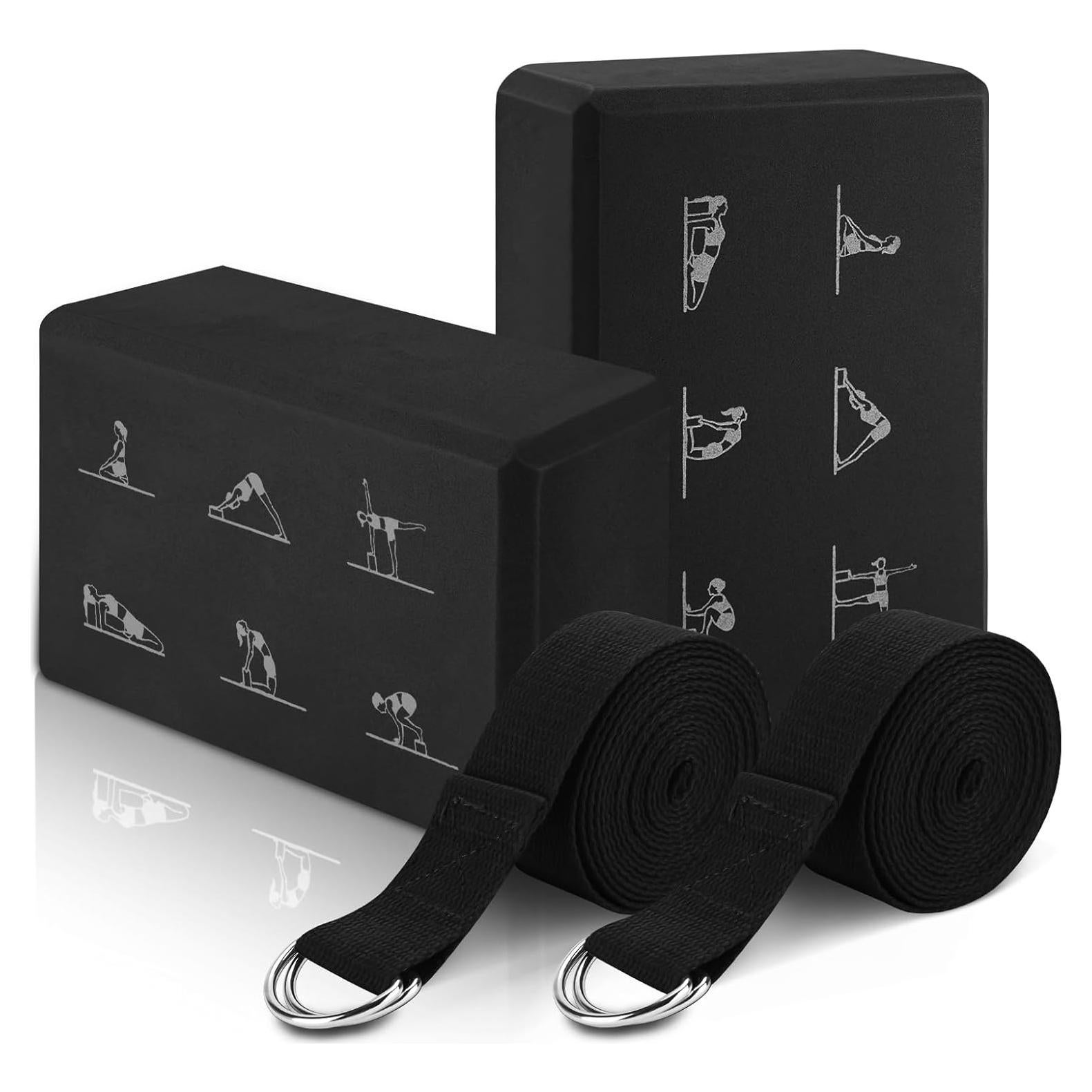 Juego de Bloques de Yoga RETON con Correas - 2 Piezas, EVA