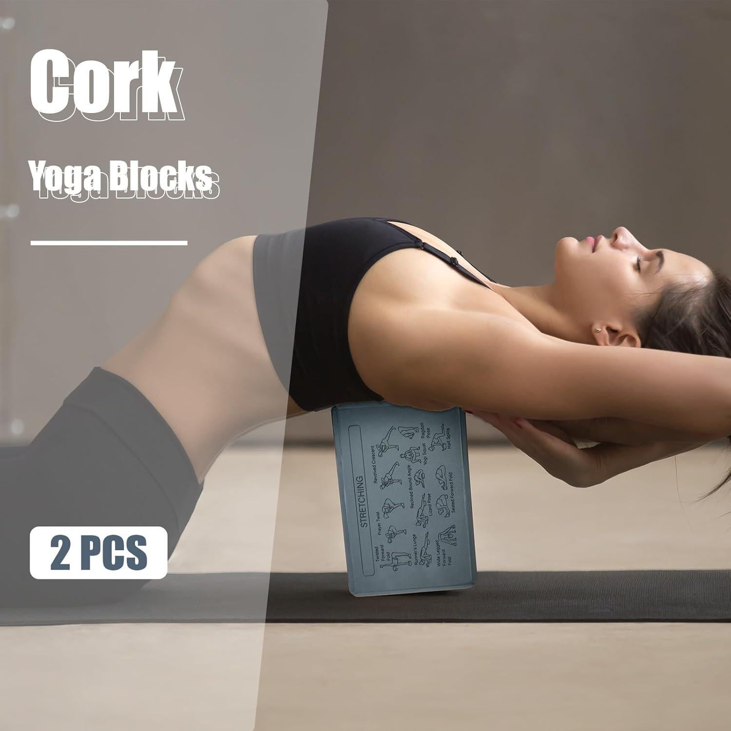 Bloques de Yoga de Corcho Halloscume - Paquete de 2 Unidades