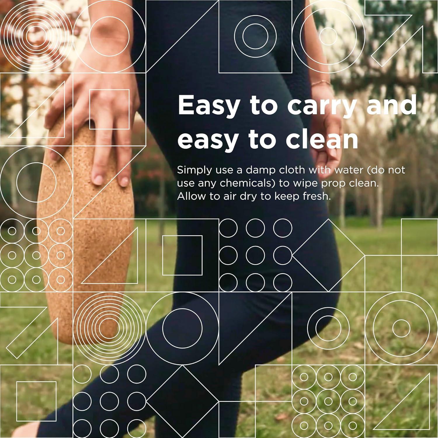 Bloque de Yoga de Corcho Go4Cork Ovalado 28x10x8 cm Antideslizante