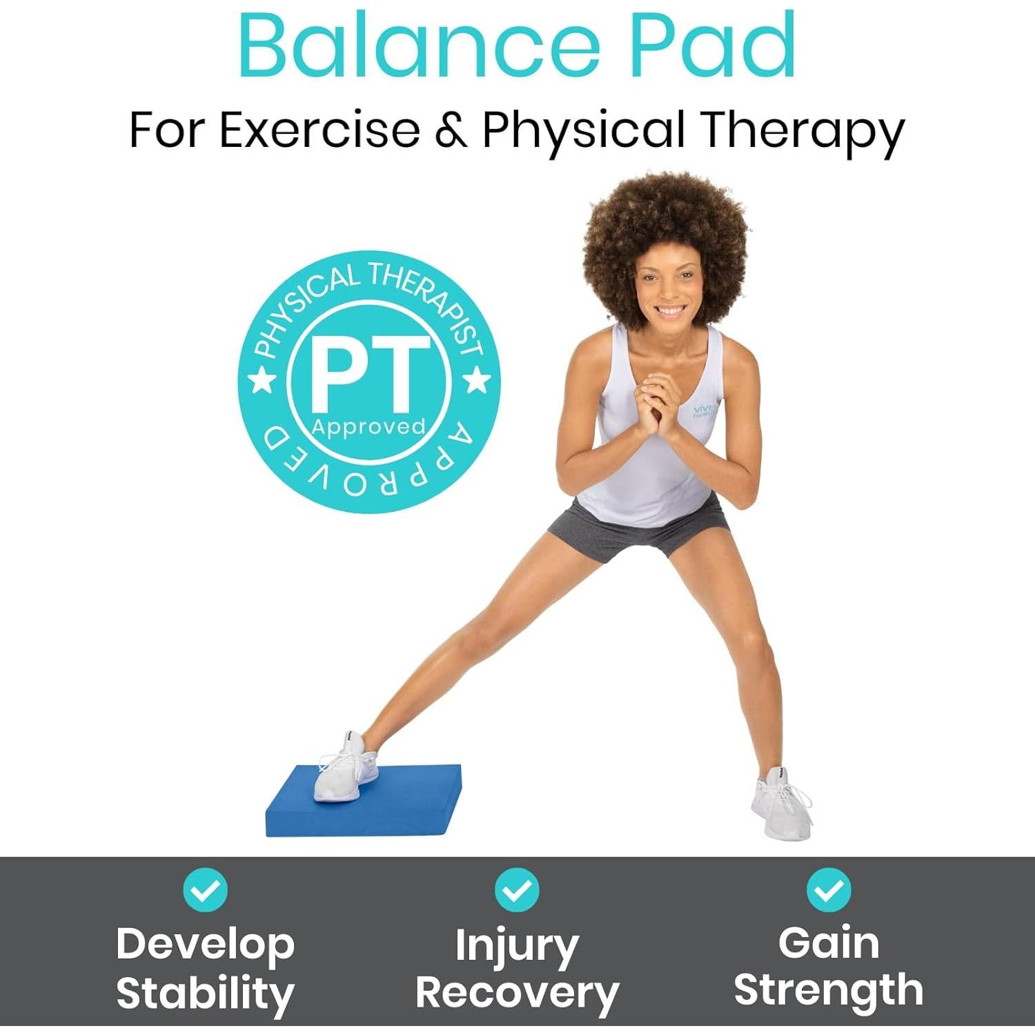 Pad de Equilibrio Vive - Espuma Antideslizante 40.1x34cm