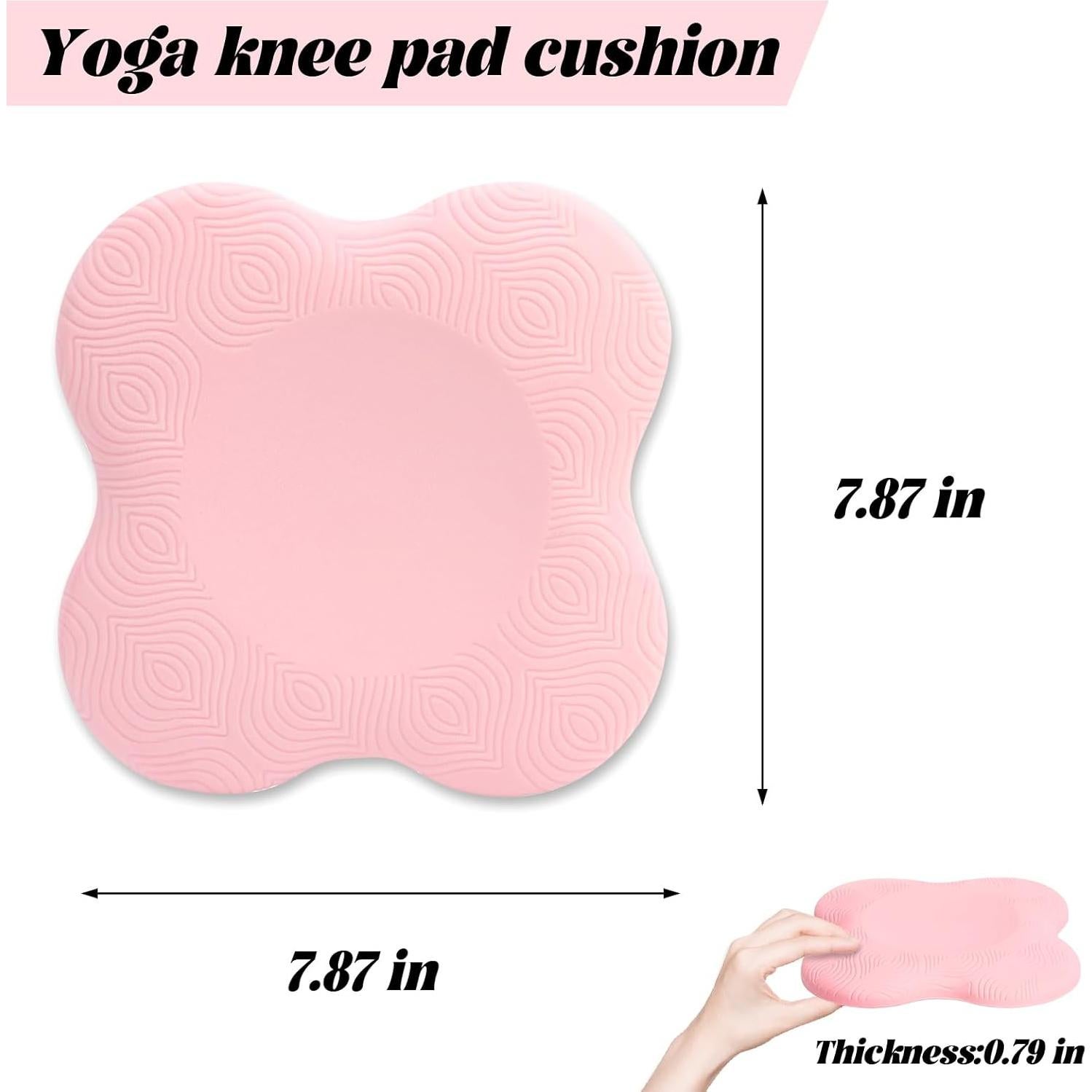 Cojín de Rodilla de Yoga Extra Grueso yflingjie Rosa 22.4x22.4cm