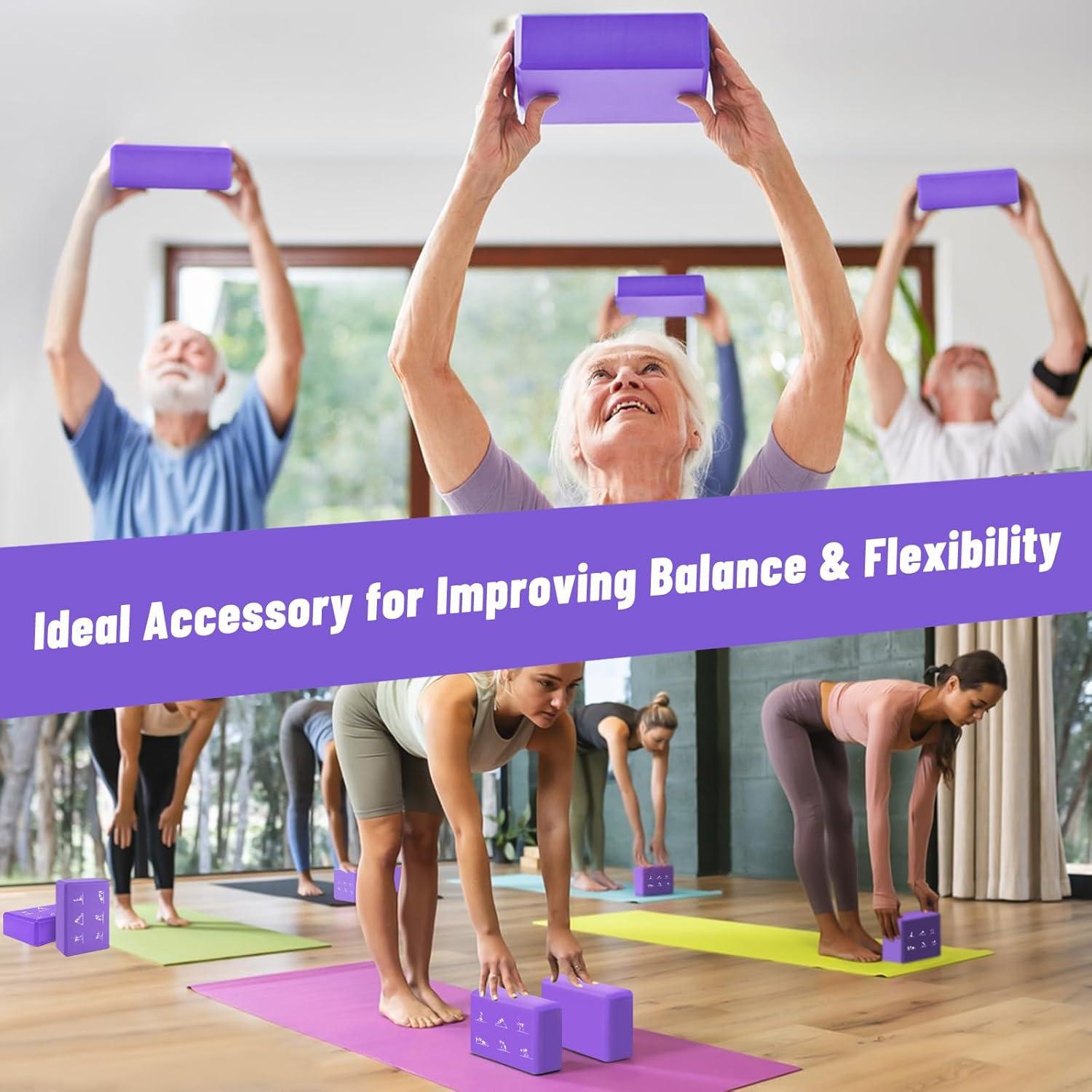 Set de Bloques de Yoga RETON 2 Piezas + 2 Correas Antideslizantes