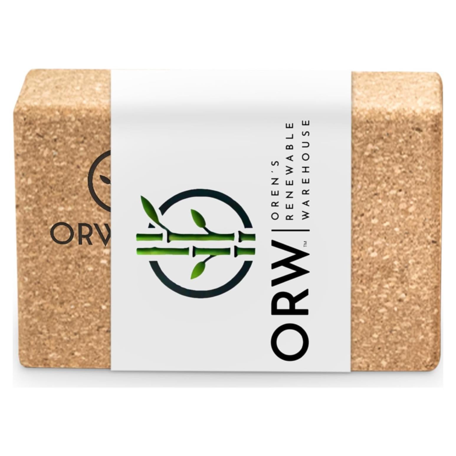 Bloque de Yoga de Corcho Natural ORW 22.86x15.24x7.62 cm Antideslizante