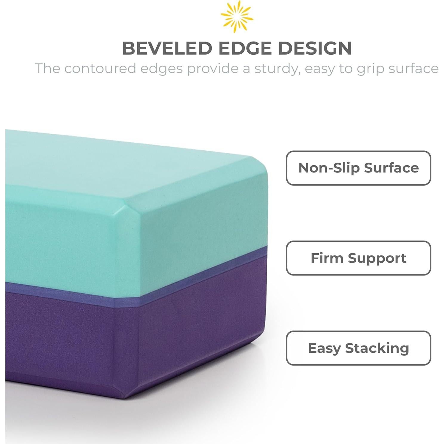 Bloques de Yoga Sunshine 4" x 6" x 9" - Paquete de 4 EVA