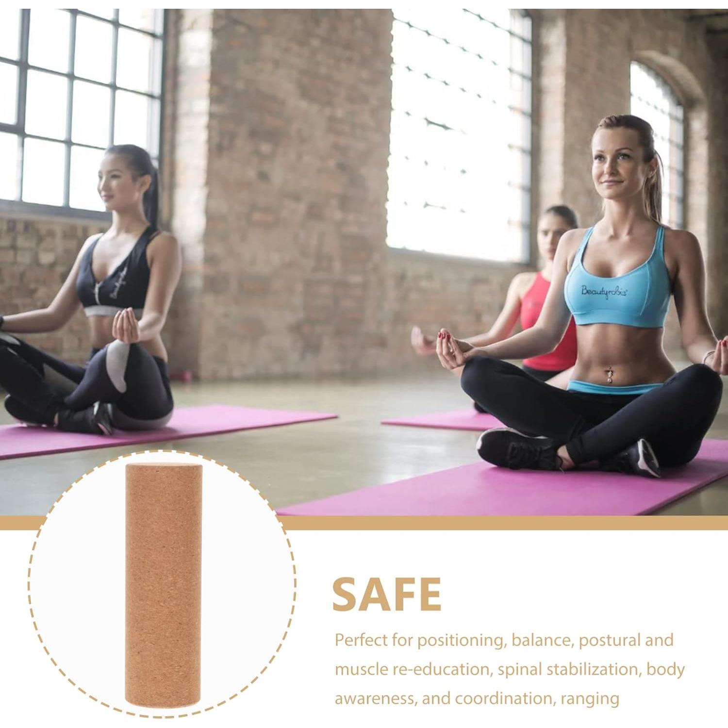 Rodillo de Corcho para Yoga Gatuida 30x10 cm Masaje Muscular