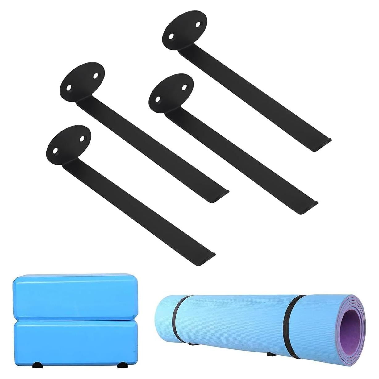 Soporte de Pared para Esteras de Yoga Haocute, 4 Ganchos, 9kg