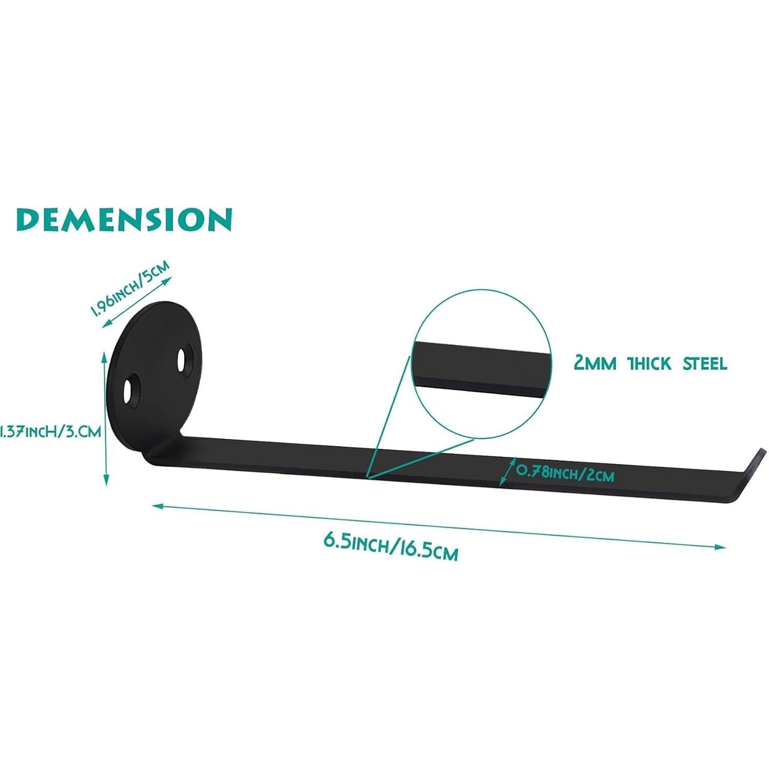 Soporte de Pared para Esteras de Yoga Haocute, 4 Ganchos, 9kg
