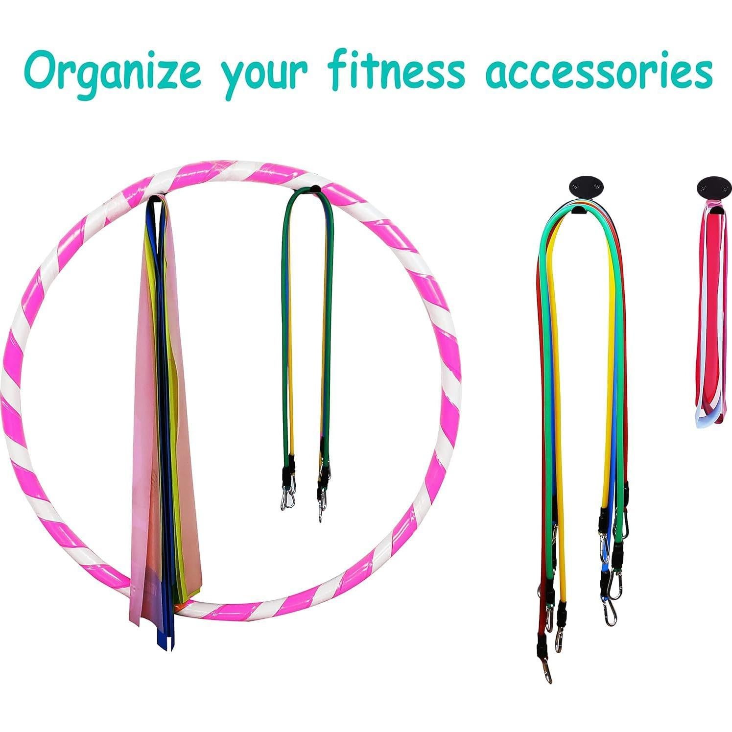 Soporte de Pared para Esteras de Yoga Haocute, 4 Ganchos, 9kg