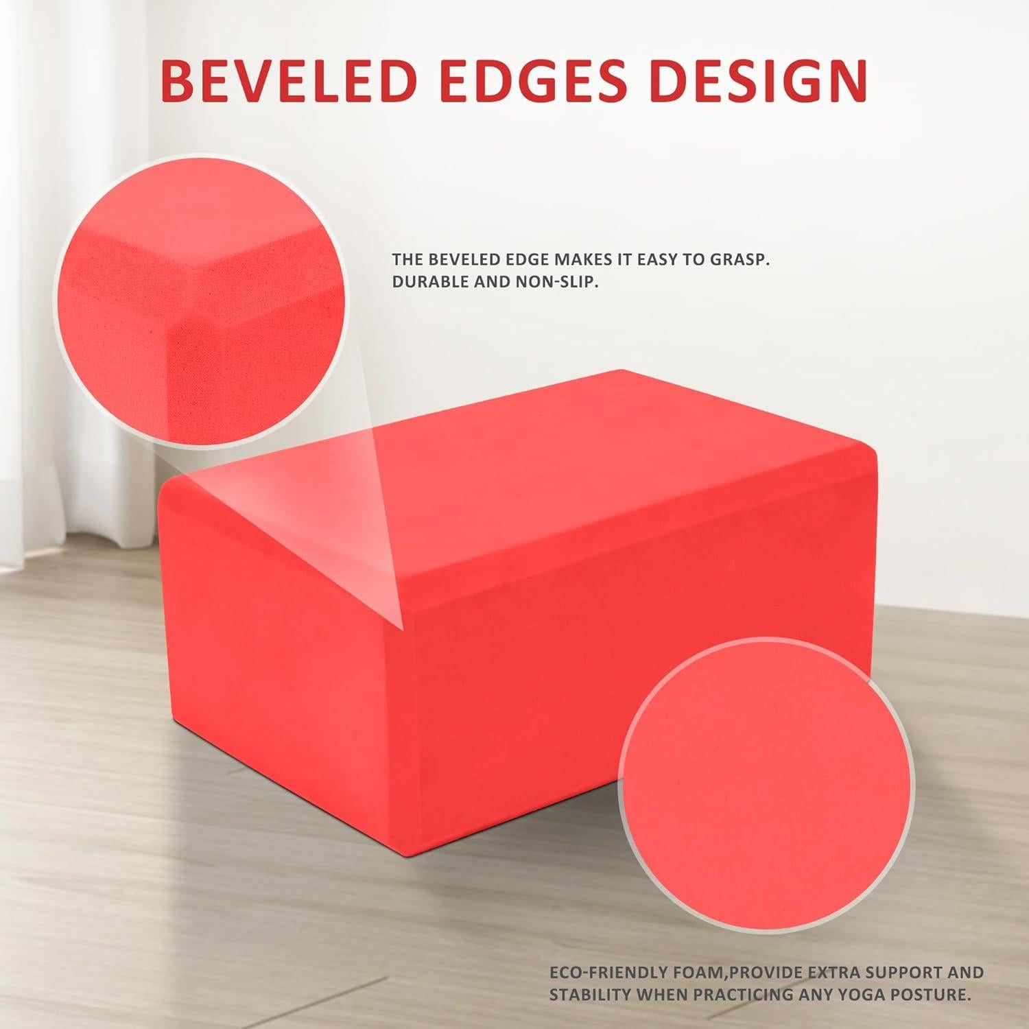 Alfombrilla de Yoga Fitvids Antidesgarro 0.635 cm Roja