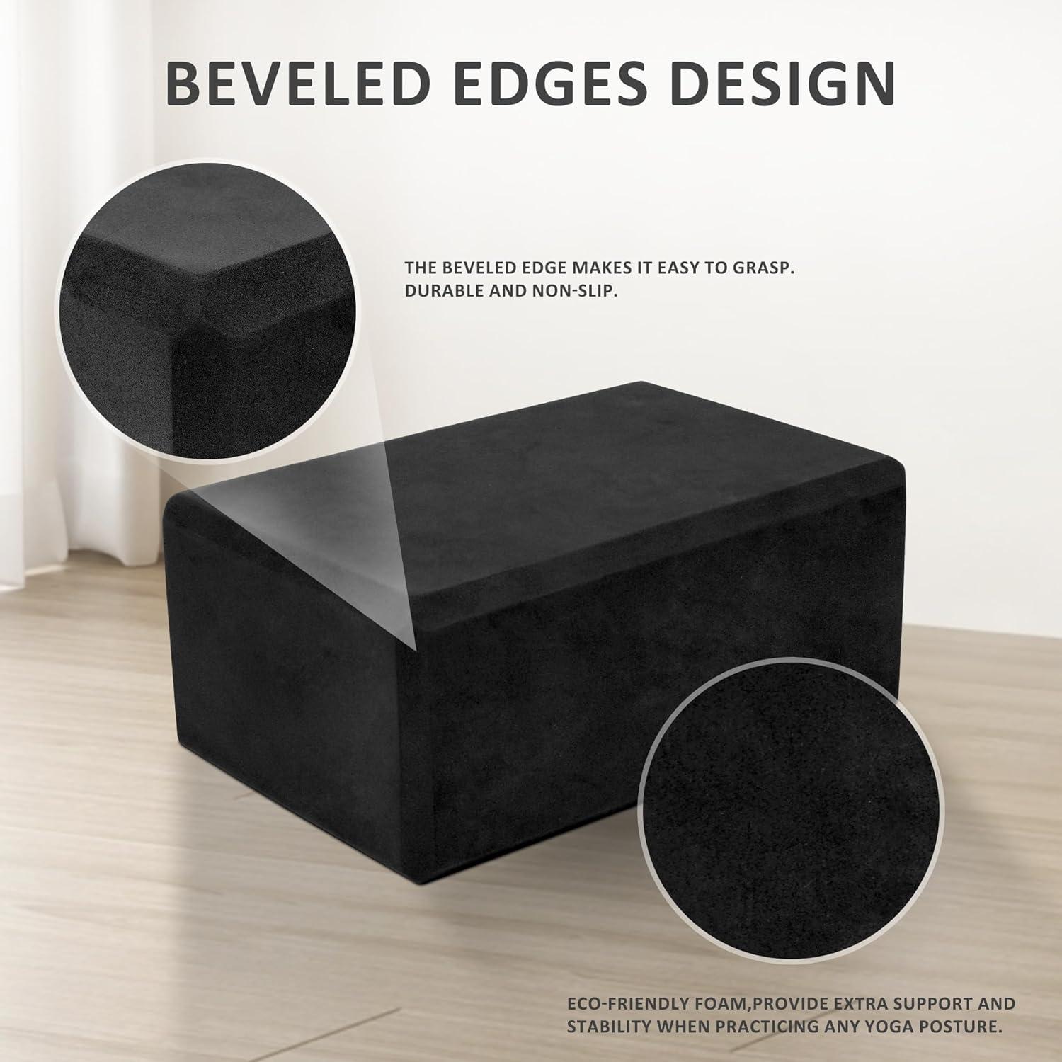 Esterilla de Yoga Fitvids 1/4'' Alta Densidad Antidesgarro Negra