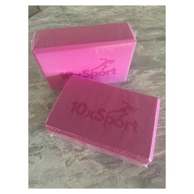 Bloques de Yoga 10xSport de Espuma EVA Rosa - 2 Piezas