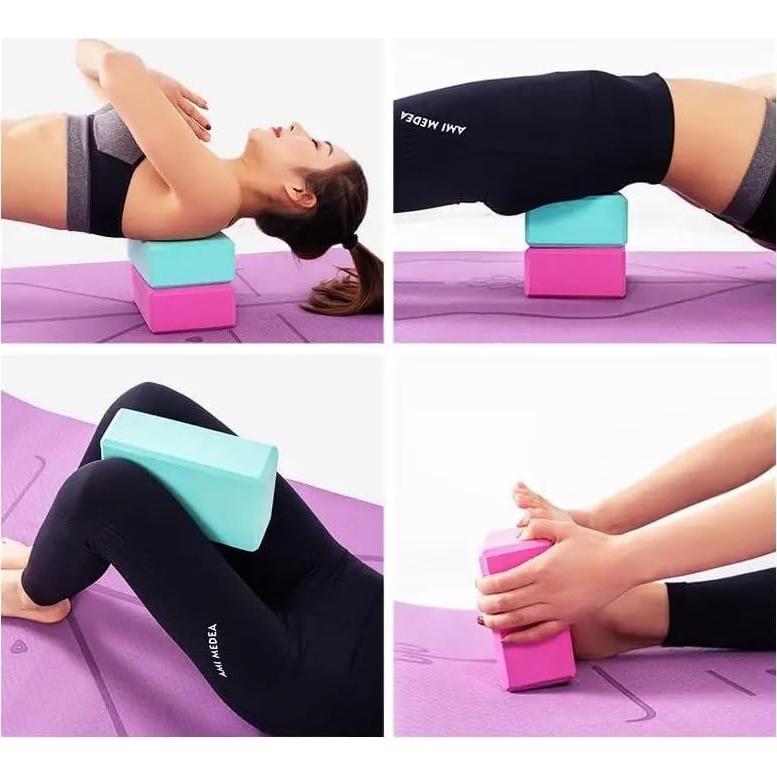 Bloques de Yoga 10xSport de Espuma EVA Rosa - 2 Piezas