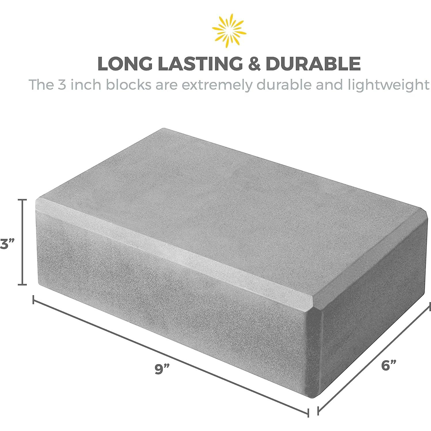Bloques de Yoga Sunshine 10 Piezas Espuma EVA 7.62 cm Gris