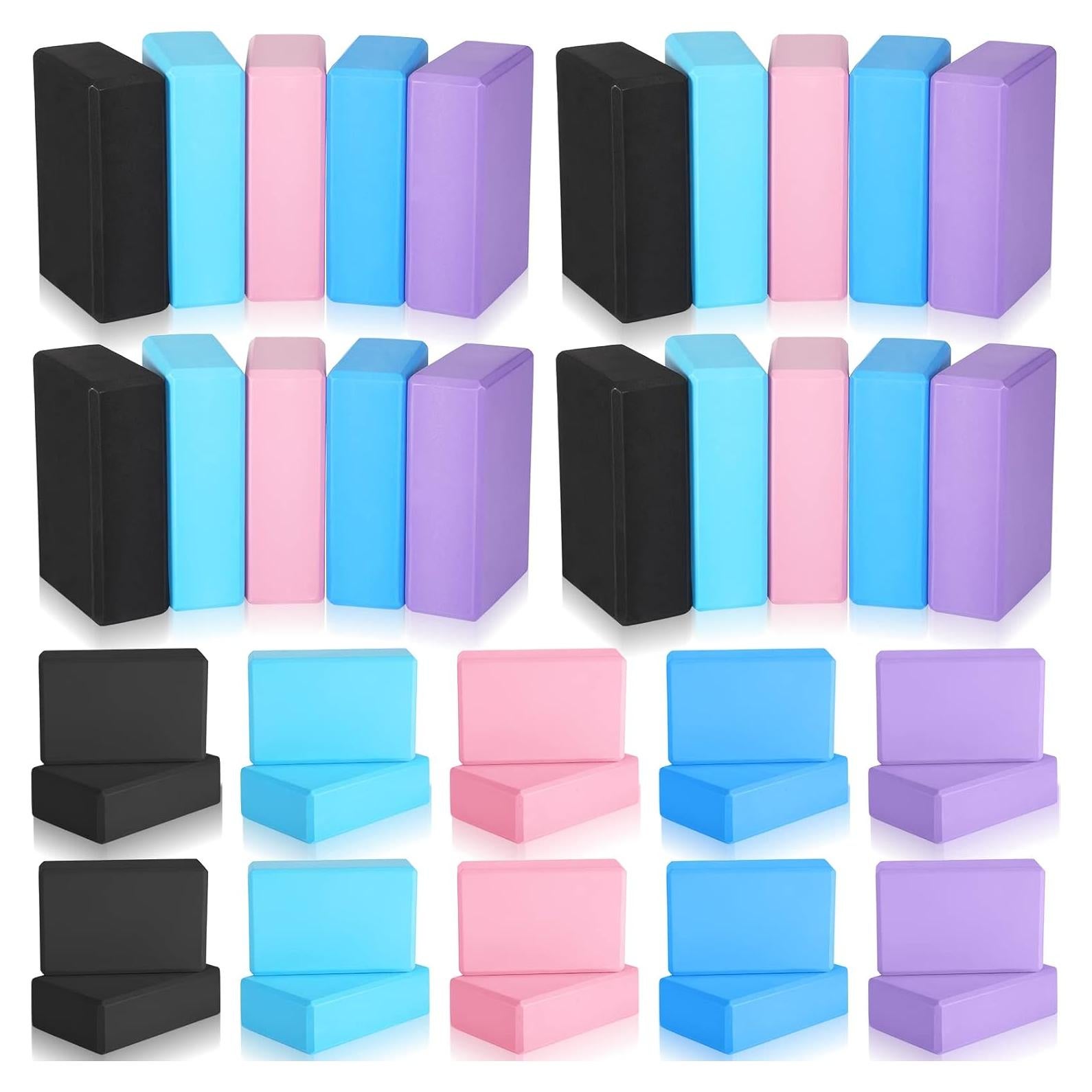 Bloques de Yoga Meooeck 30 Pcs Espuma EVA Antideslizante 23x15x7.5cm