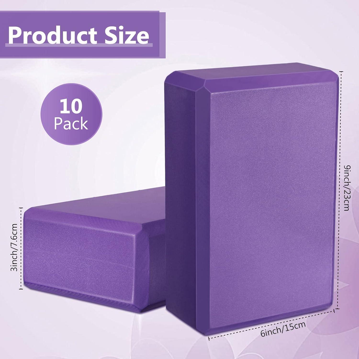 10 Bloques de Yoga EVA Hungdao Antideslizantes 23x15x7.6cm