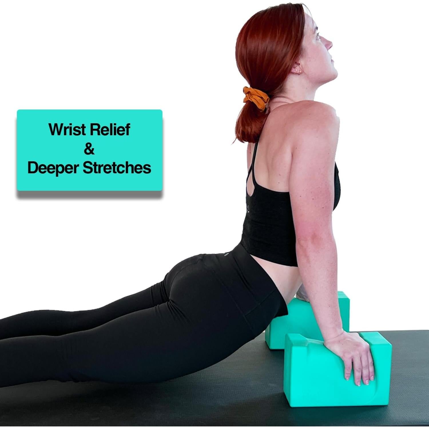 Bloque de Muñeca Yoga-Grip Verde Azulado - Juego de 2