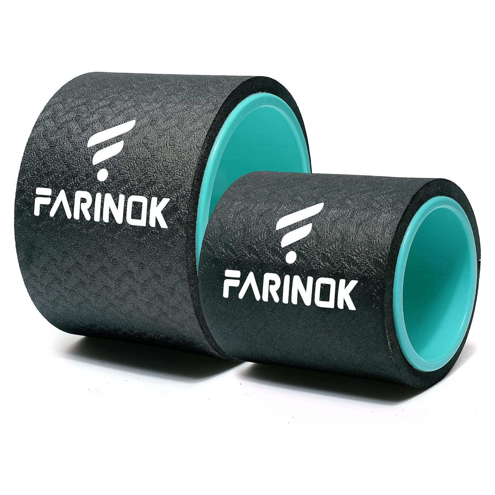 Juego de 2 Ruedas de Yoga FARINOK con Acolchado de 10MM