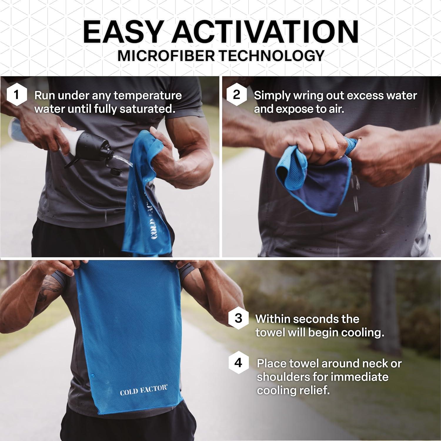 Toalla de Enfriamiento COLD FACTOR Azul 76.2x38.1cm UPF 50+