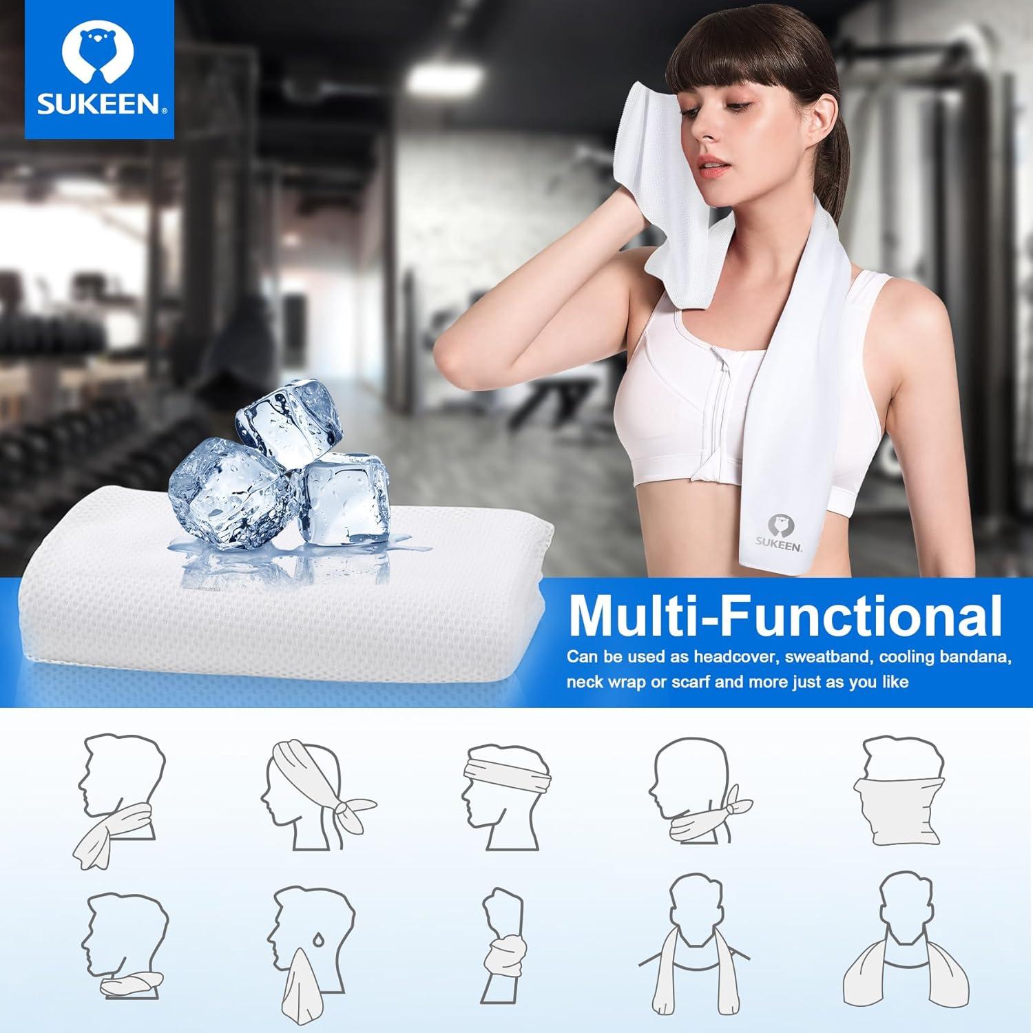 Toallas Enfriadoras Sukeen 4 Unidades Microfibra 101.6x30.5cm