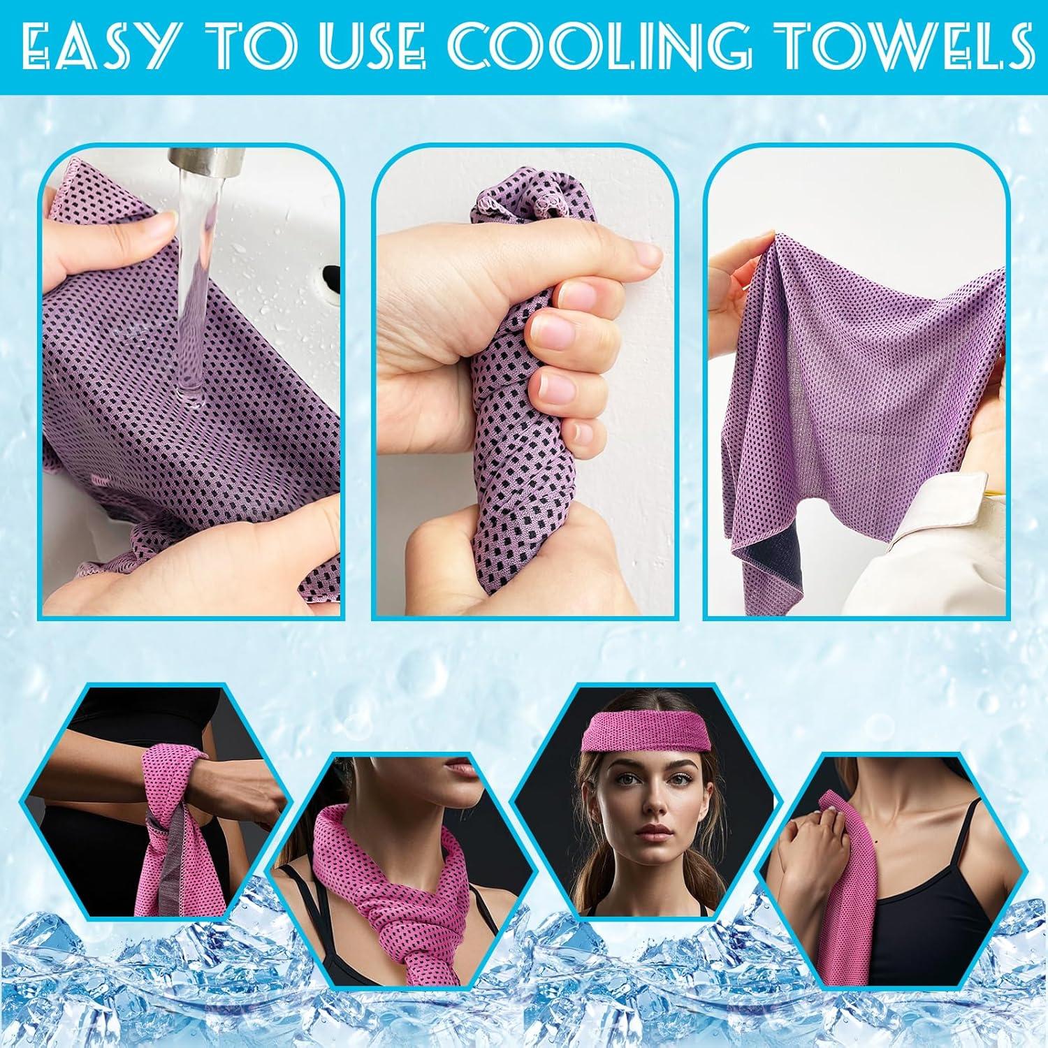 30 Toallas Enfriadoras Multicolor Xanllaxa 30x80cm para Deportes