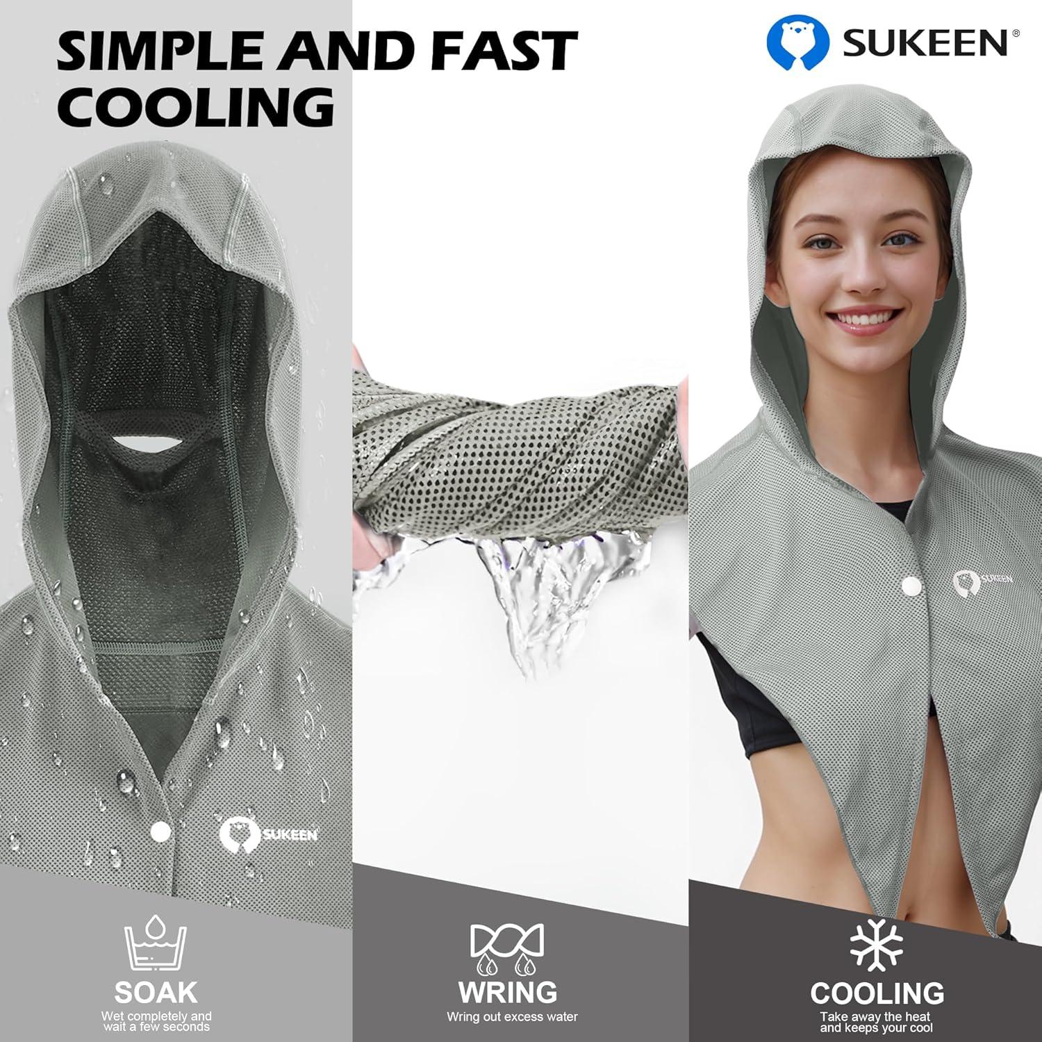 Toalla con Capucha Sukeen de Enfriamiento Rápido 101.6x30.5cm