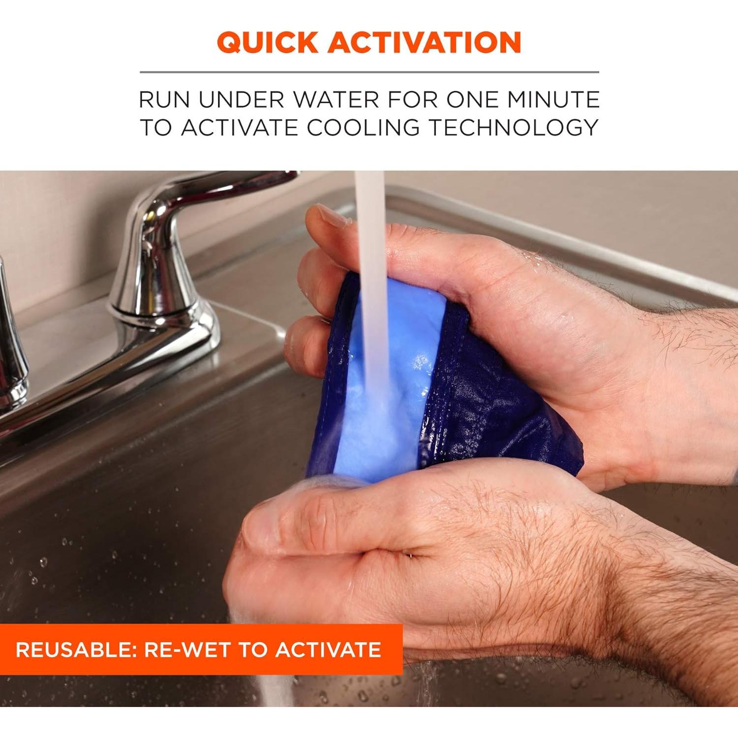 Bandana Refrigerante Ergodyne Chill-Its 6700CT, Azul, Paquete de 2