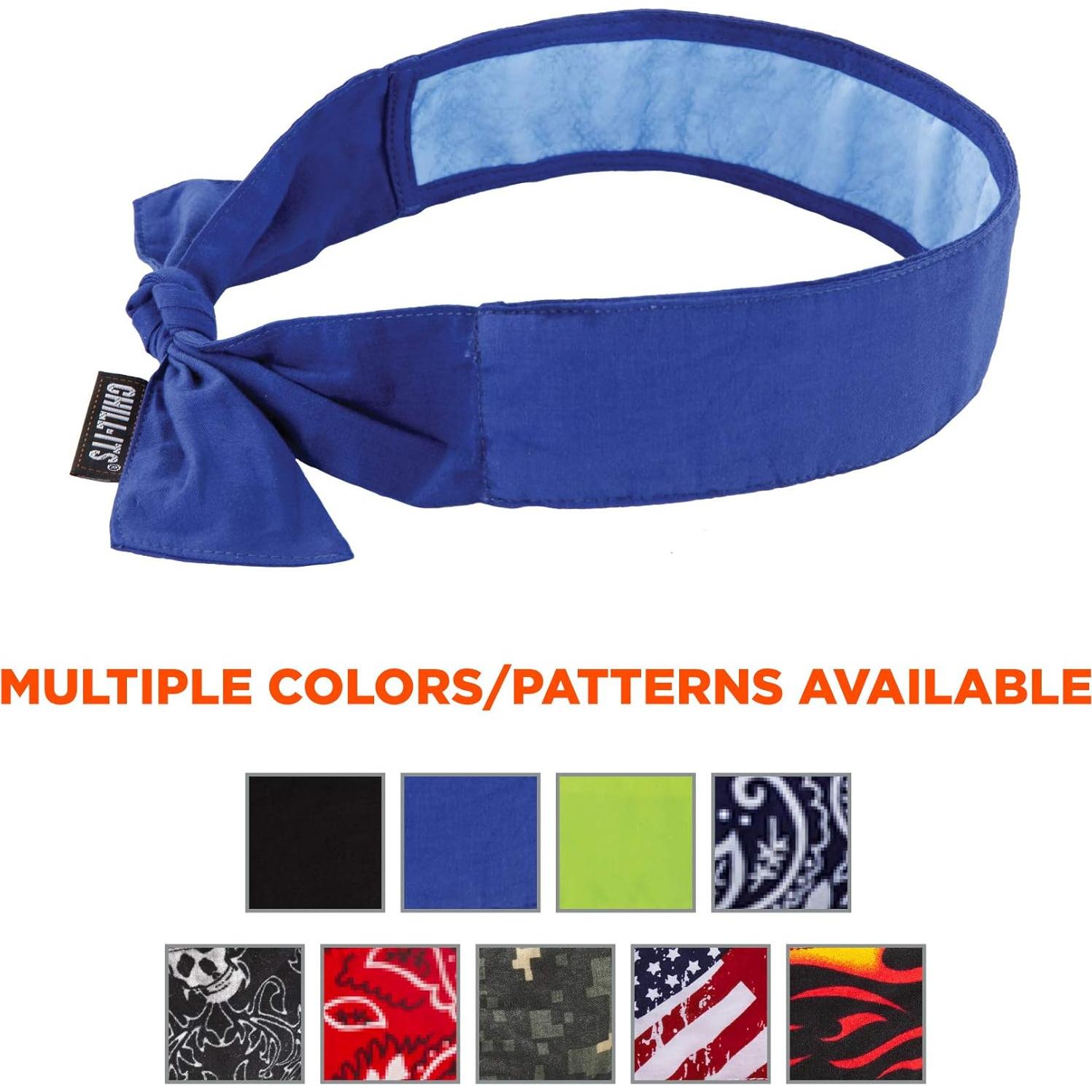 Bandana Refrigerante Ergodyne Chill-Its 6700CT, Azul, Paquete de 2