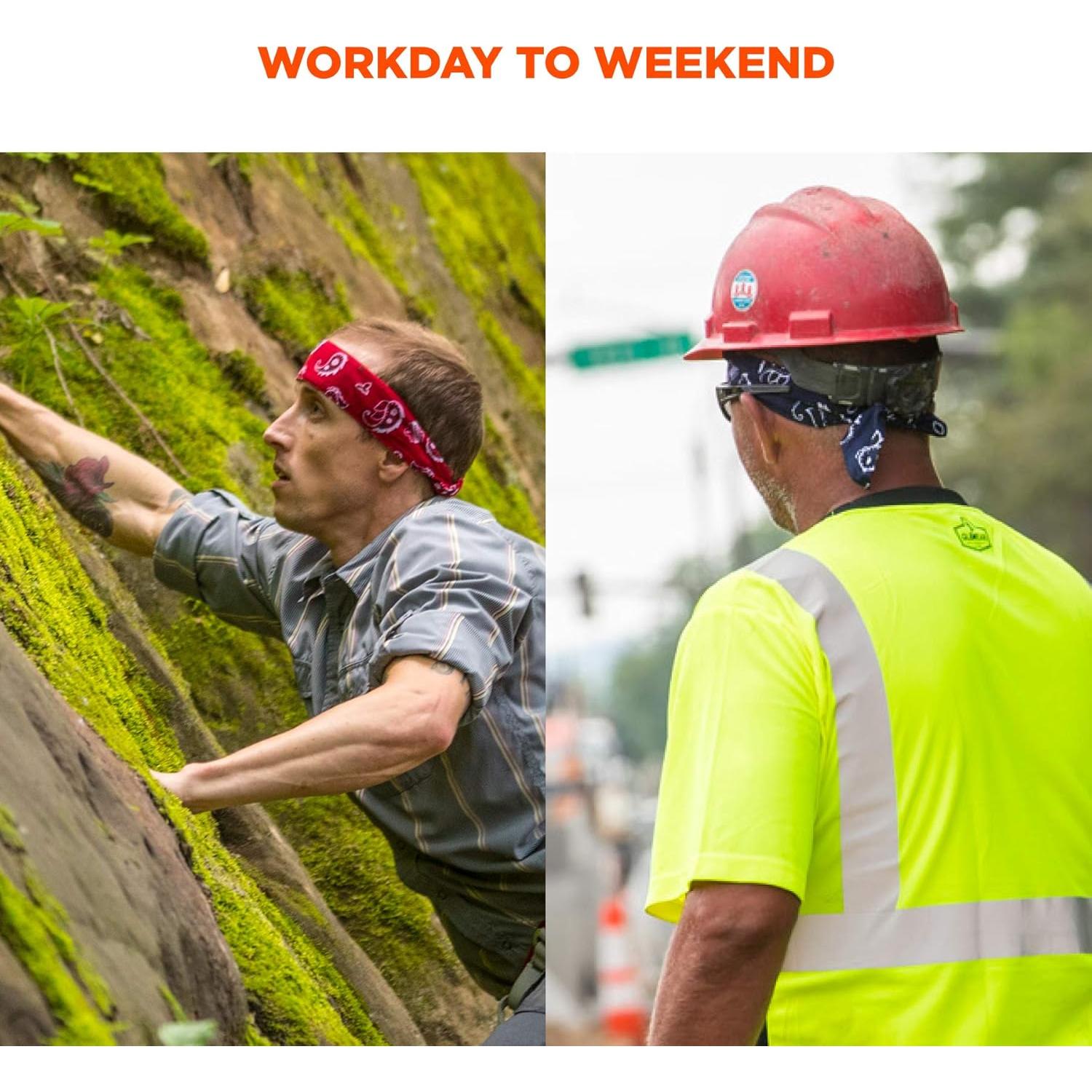 Bandana Refrigerante Ergodyne Chill-Its 6700CT, Azul, Paquete de 2