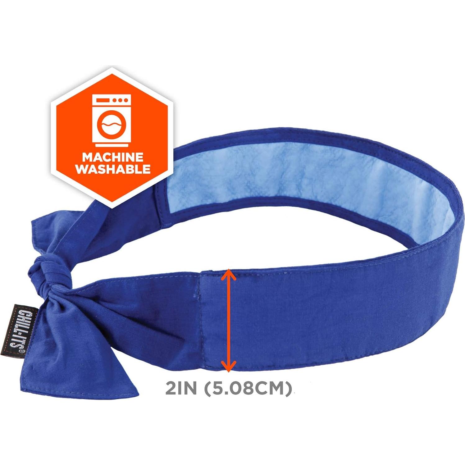 Bandana Refrigerante Ergodyne Chill-Its 6700CT, Azul, Paquete de 2
